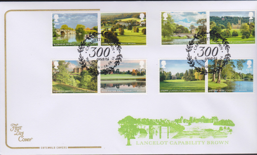 2016 - Landscape Gardens Cotswold First Day Cover - Woodstock Postmark